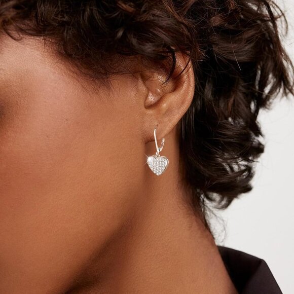 925 Sterling Silver Heart Waterdrop Leverback Hypoallergenic Earring for Women - Picture 5 of 8